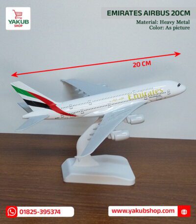 Emirates Airbus A380 Model,Emirates Metal Plane 20cm,Diecast Airplane Model BD,Heavy Metal Plane Showpiece,Travel Agency Desk Decoration,Emirates Souvenir Bangladesh,Aviation Gift Items,Plane Model Shop in Dhaka,Miniature Airbus A380,Corporate Gift Ideas,Metal Toy Plane with Stand,Emirates Collectibles