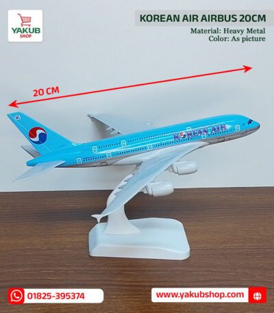 Korean Air Model Plane,Airbus A380 Metal Model 20cm,Korean Air Diecast Plane,Heavy Metal Airplane Showpiece,Travel Agency Decoration BD,Aviation Souvenir Bangladesh,Model Plane Shop Dhaka,Korean Air Blue Toy Plane,Corporate Gift for Travelers,Miniature Airbus A380,Yakub Shop Plane Collection,Metal Aircraft Model with Stand,